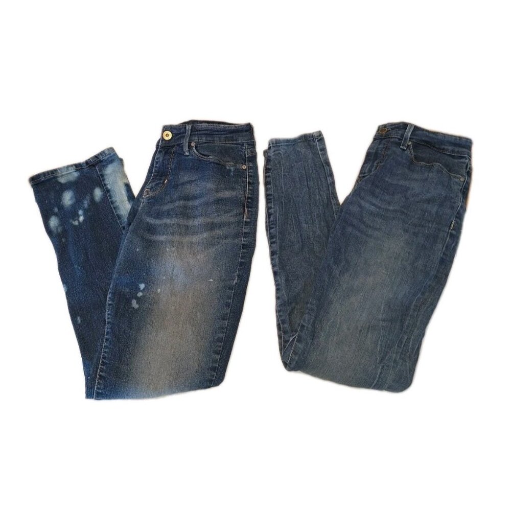 Signature Levis Womens Size 6 Blue Modern Skinny Slim Jeans 28x30 Lot Of TWO